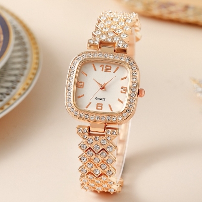 Picture of iNSPRUED BYE WOMEN'S WATCH GOLD CHAIN ​​PARTY BRANDED KOREA SMALL DIAMETER NIDAE JAM121G1 MODERN FASHION BEAUTIFUL BOX LUXURY ELEGANT CASUAL TEENAGERS GIRLS INVITES. ( Rose Gold )