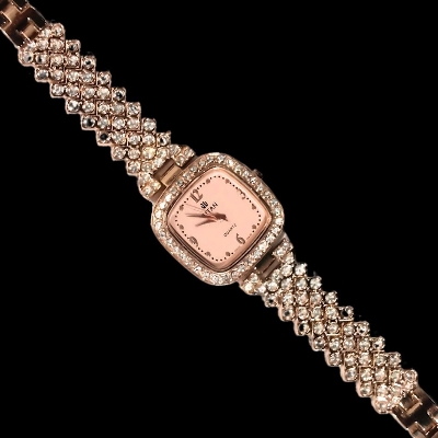 Picture of iNSPRUED BYE WOMEN'S WATCH GOLD CHAIN ​​PARTY BRANDED KOREA SMALL DIAMETER NIDAE JAM121G1 MODERN FASHION BEAUTIFUL BOX LUXURY ELEGANT CASUAL TEENAGERS GIRLS INVITES. ( Rose Gold )