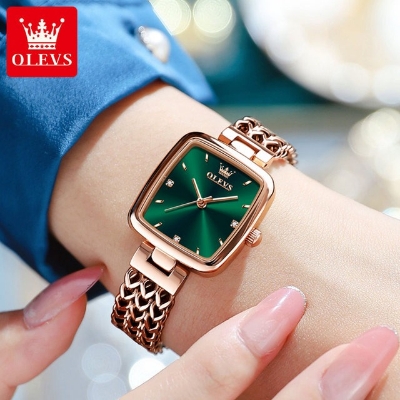 Picture of Inspried bye Olevs 9948 Golden Stainless Steel Analog Wrist Watch For Women