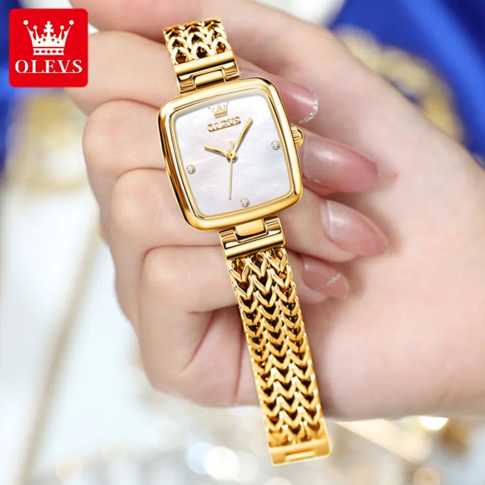Picture of Inspried bye Olevs 9948 Golden Stainless Steel Analog Wrist Watch For Women