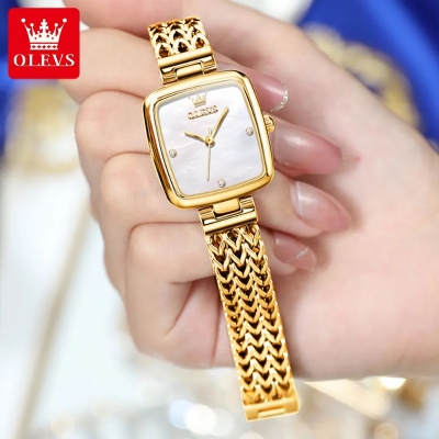 Picture of Inspried bye Olevs 9948 Golden Stainless Steel Analog Wrist Watch For Women