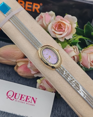 Picture of Gosasa Elegant Women's Quartz Watch - Oval Dial, Slim & Cute, Modern Minimalist Design, 30m Waterproof, Mother-of-Pearl Face, Adjustable Stainless Steel Mesh Band