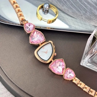 Picture of ADSBIAOYE Women's Luxury Crystal Bracelet Watch Unique Irregular Quartz Watch