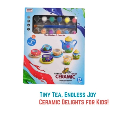 Picture of Painted Ceramic Tea Set