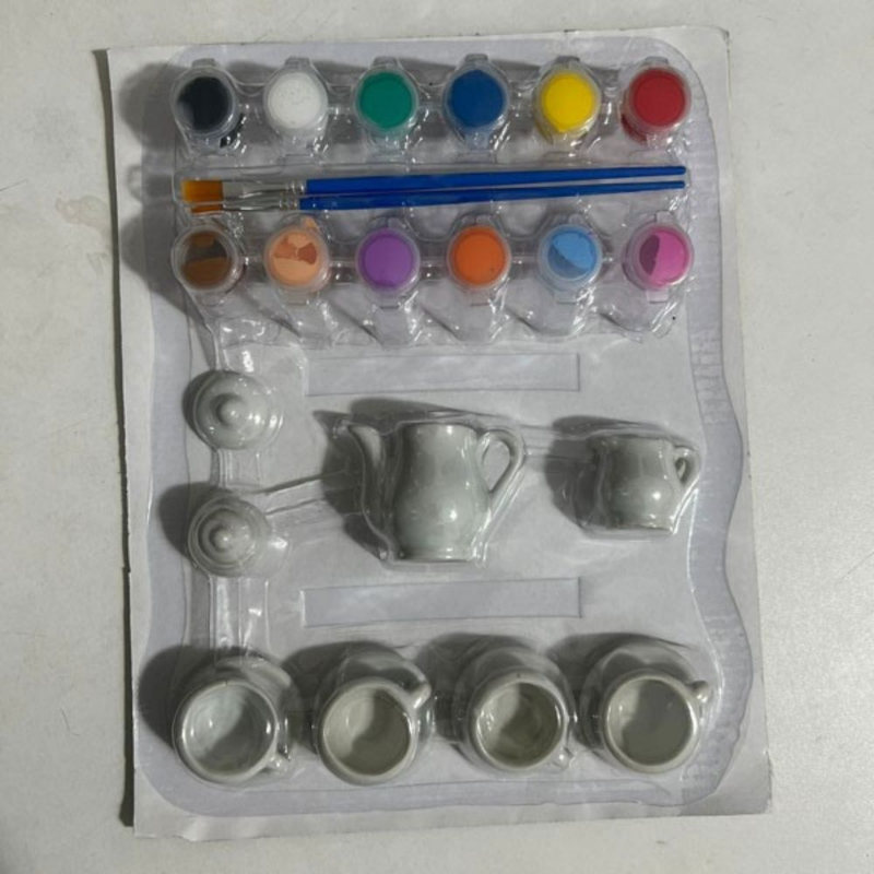 Picture of Painted Ceramic Tea Set