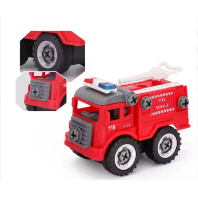 Picture of DIY Fire Truck Assembly Set – 4-in-1 Firefighting Vehicles with Screwdriver