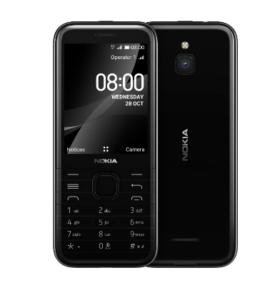 Picture of Nokia 8000 Ds (2020) 4G kaios supported Features Phone wifi hotsport youtube supported - Black