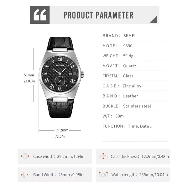 Picture of SKMEI 9390 Men’s Watch- Silver and Black