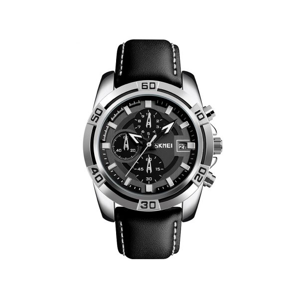 Picture of SKMEI 9156 Active Chronograph Leather Quartz Watch for Men- Black