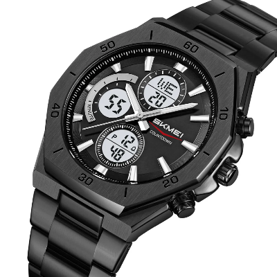 Picture of SKMEI 2452 Luxury Active Chronograph Luminous Stainless Steel Men’s Quartz Watch-Black