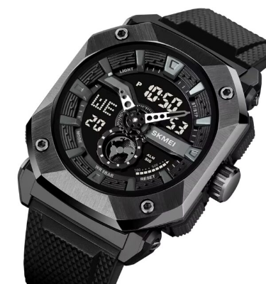 Picture of SKMEI 2272 Silicon Strap Sports Analog Digital Watch-Black