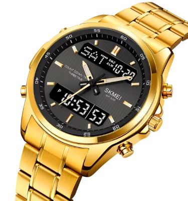 Picture of SKMEI 2049 Electronic Dual Display Quartz Watch For Men-Gold