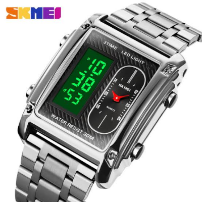 Picture of SKMEI 1868 Multiple Time Digital Watch For Watch For Men-Silver