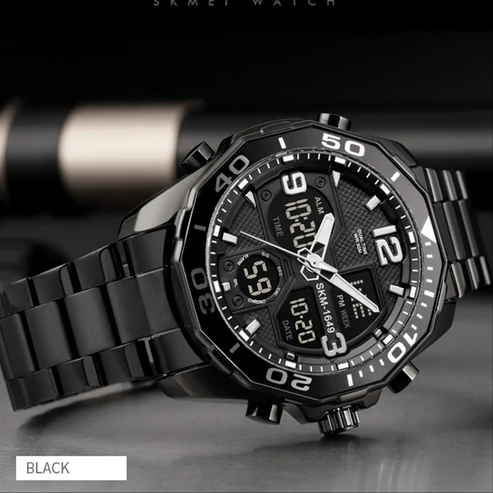 Picture of SKMEI 1649 Digital Analog Watch For Men-Black