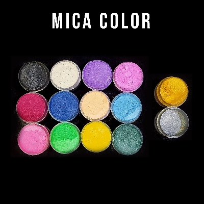 Picture of 10 gram Mica Powder set  14 Color Color  Epoxy Resin Multicolor 