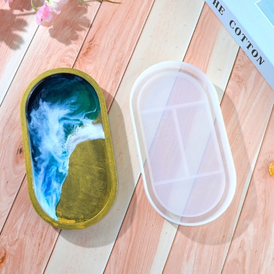 Picture of Oval Tray mold for Resin /DIY White