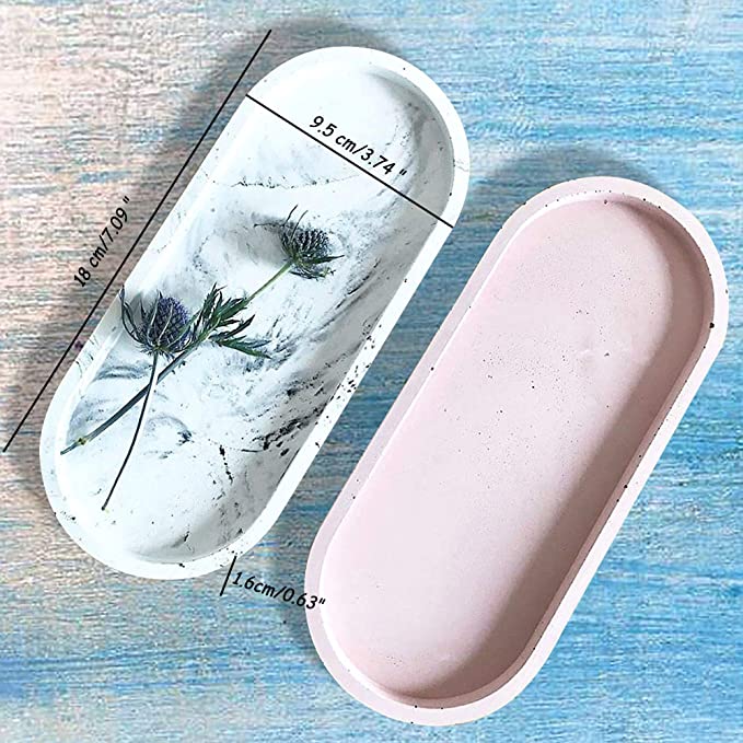 Picture of Oval Tray mold for Resin /DIY White