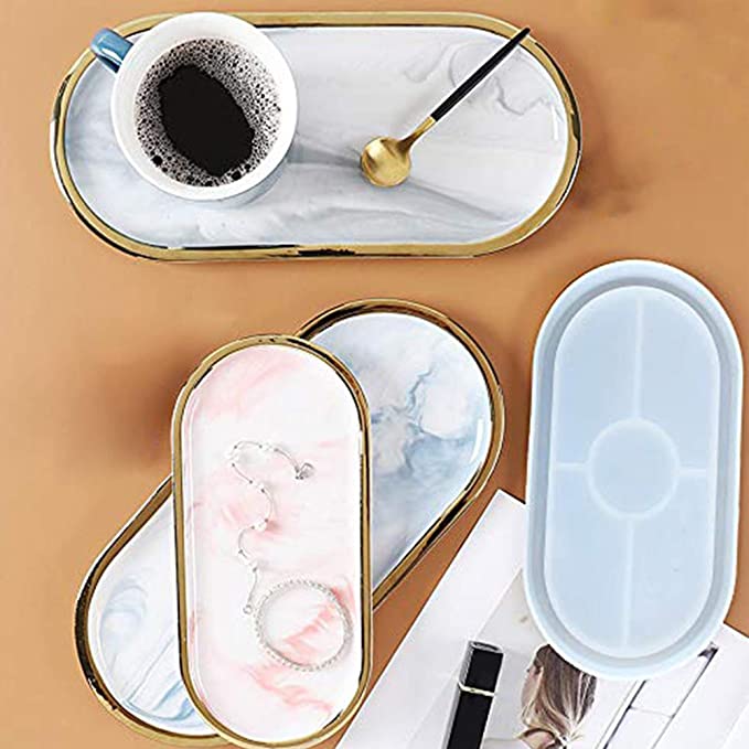 Picture of Oval Tray mold for Resin /DIY White