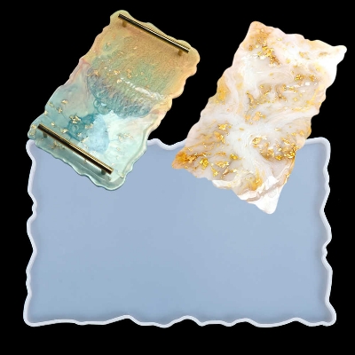 Picture of 12 inch Resin Tray Mold DIY Decorative Resin Casting Mold Silicone Mold Resin Craft Mold Without Handle White