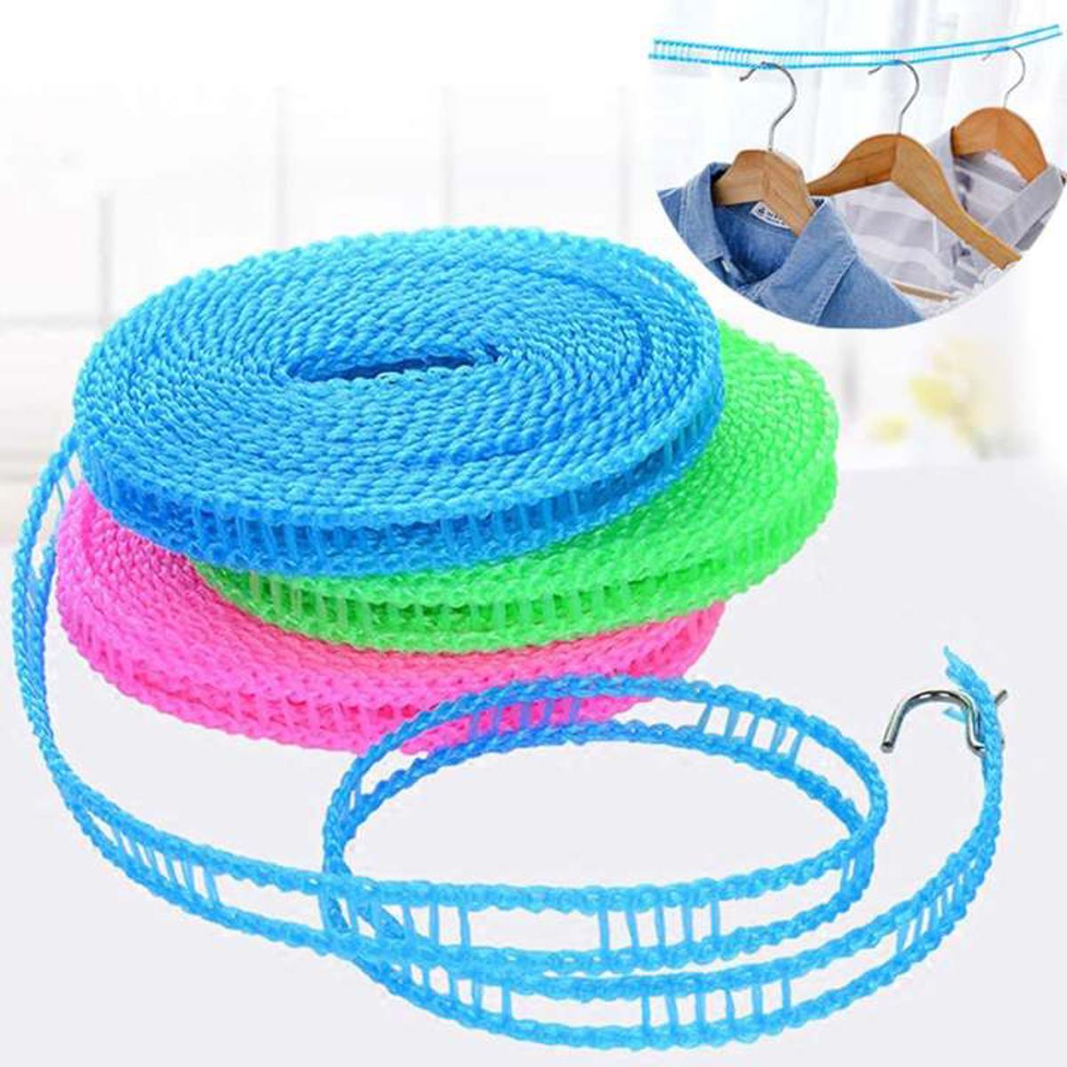 Picture of 5M Outdoor Clothesline Nylon Non-Slip Laundry Line Rope Cloth Hanging Rope Travel Business Windproof Clothes Cord -