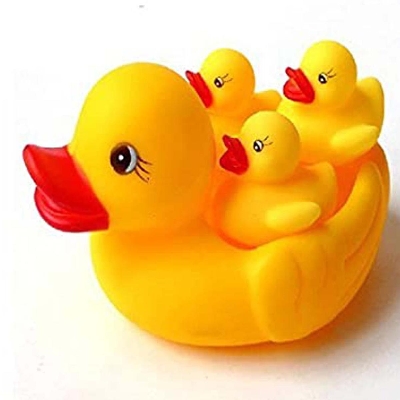Picture of 4pcs-Floating Duck Bath Toys with Squeezing sound By Kafela