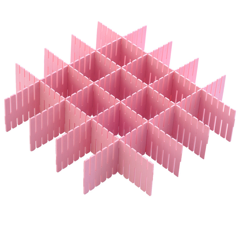 Picture of 6Pcs DIY Adjustable Drawer Dividers – Plastic Partition Boards for Space-Saving Organization (Multicolor)