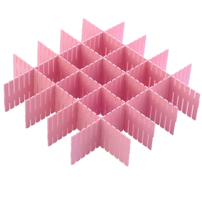 Picture of 6Pcs DIY Adjustable Drawer Dividers – Plastic Partition Boards for Space-Saving Organization (Multicolor)