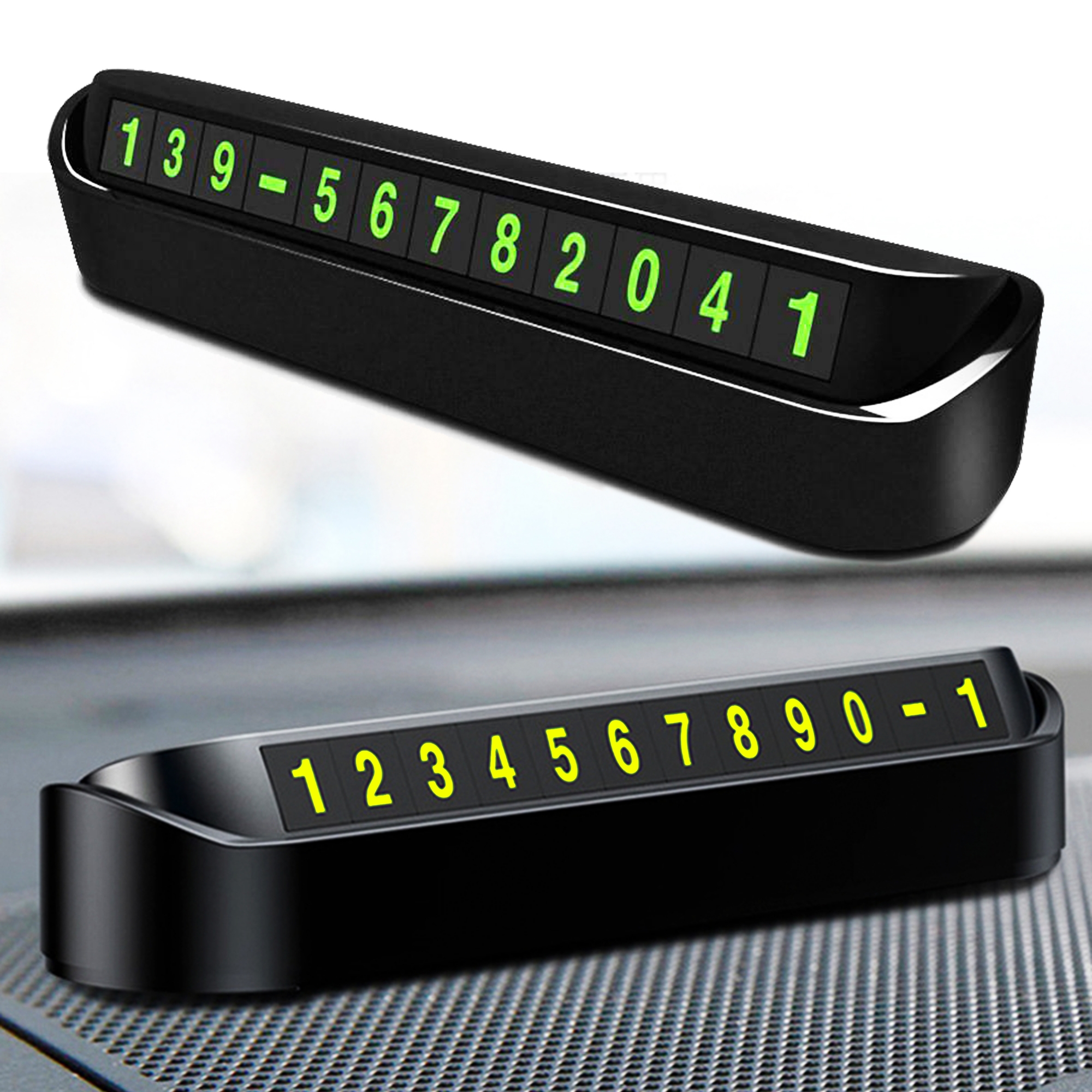 Picture of SuperRide Car Number Plate Luminous Car Styling Temporary Parking Card - car accessories