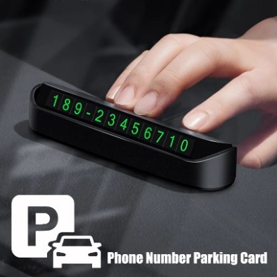 Picture of Car Temporary Parking Card Universal Rotate Phone Number Plate Stickers Park Stop in Car-styling Auto Accessories