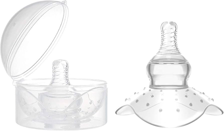 Picture of Silica gel nipple covers for breastfeeding, soft comfortable sting repellent for young mother Nipple Shield Breastfeeding Nipple