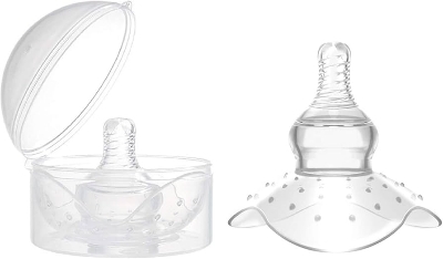 Picture of Silica gel nipple covers for breastfeeding, soft comfortable sting repellent for young mother Nipple Shield Breastfeeding Nipple