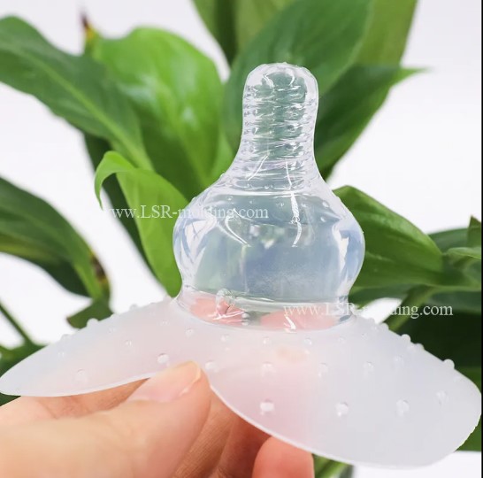 Picture of Silica gel nipple covers for breastfeeding, soft comfortable sting repellent for young mother Nipple Shield Breastfeeding Nipple