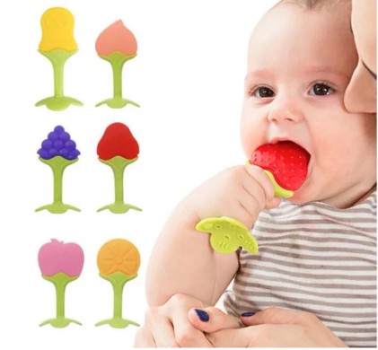Picture of Baby Silicone Teether/Pacifiers CN-1pcs (BPA Free Soft Silicone Hand Teethers for Newborn Babies)