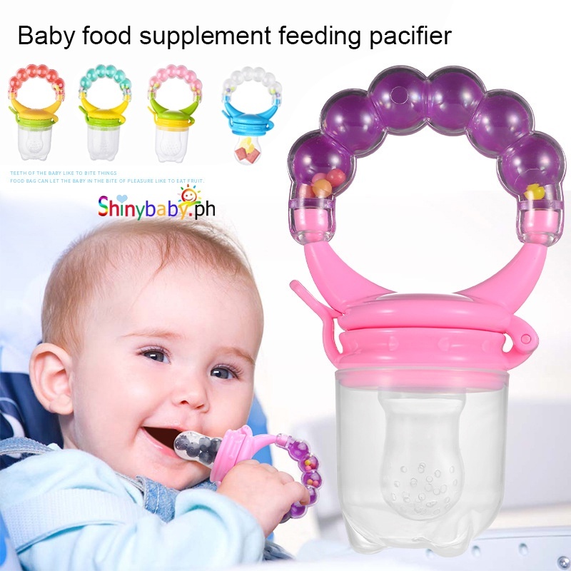 Picture of Cute Cartoon Baby Fruit Feeder Soft Silicone Pacifier Children Fresh Food Nibbler Supplementary Food Feeder