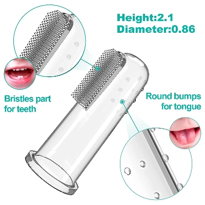 Picture of Baby Finger Toothbrush - Children's Silicon Finger Transparent Toothbrush