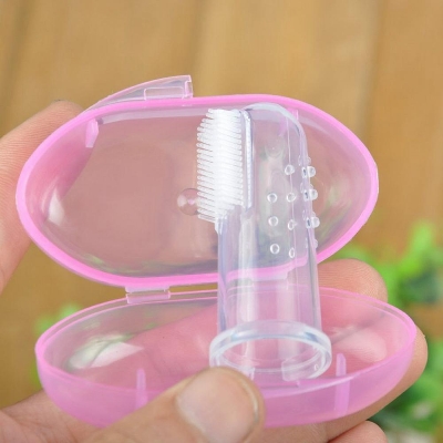 Picture of Baby Finger Toothbrush - Children's Silicon Finger Transparent Toothbrush