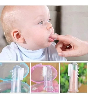 Picture of Soft Silicone Baby Finger Toothbrush Children's Teeth Cleaning Toothbrush Baby Tongue Cleaning Brush Pet Cleaning Tools