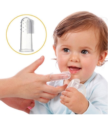Picture of Soft Silicone Baby Finger Toothbrush Children's Teeth Cleaning Toothbrush Baby Tongue Cleaning Brush Pet Cleaning Tools