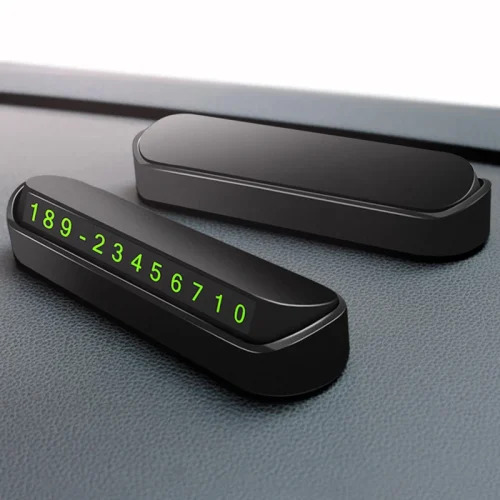 Picture of Phone Number Card Parking Plate High Quality Plastic ( Black )