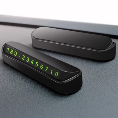 Picture of Phone Number Card Parking Plate High Quality Plastic ( Black )