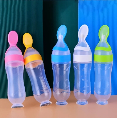 Picture of Baby Silicone Hard  Spoon Feeder (90ml Bottle)