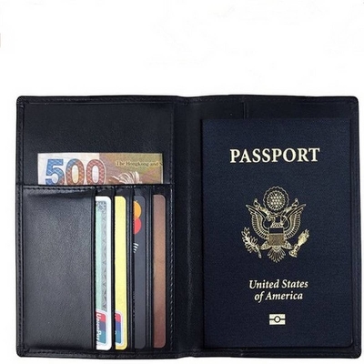 Picture of Multi-Function Leather Passport Cover Credit Cards Holder Travel Cover 1Pcs