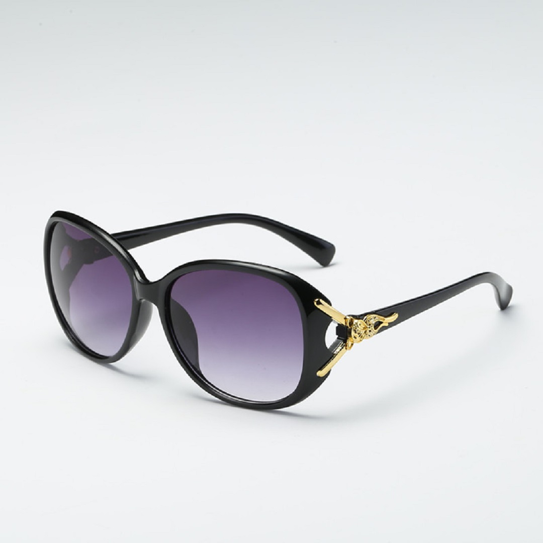 Picture of Premium Round Frame Ultraviolet Protection Ladies Sunglass ( Black )