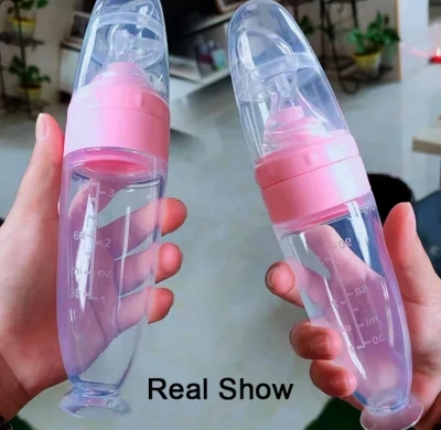 Picture of Premium Quality Baby Full Silicone Spoon Feeder Bottle -1pcs