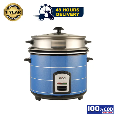 Picture of Vigo Rice Cooker - 3.0 L 1100W REL-50-05 SS Blue (Two Pot) with Magnetic Switch and Thermostat