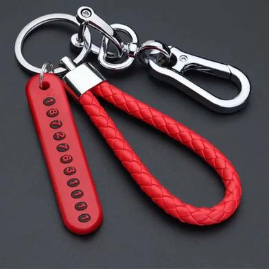Picture of Pendant keychain Phone Number Bicycle Car Auto Motor Cycle Key Ring Anti-Lost Number Plate Mobile Number Gift for Husband ( 0.02 )