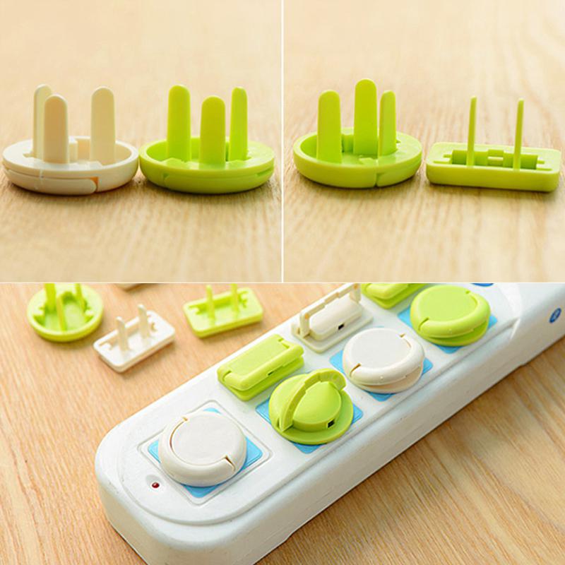 Picture of 10 Pcs (5 Pcs 2 Pin 5pcs 3 Pin)Child Safety Protection Socket Plug Protector Baby Electric Shock Protection Power Supply Cover Anti-Electric with Hidden Pull Handle Outlet Covers