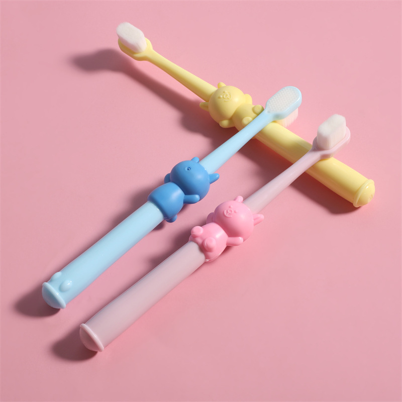 Picture of Super Soft Baby Microfiber Toothbrush 0-12 years old 10 thousand fine soft hair bear baby baby toothbrush/ Children's toothbrush