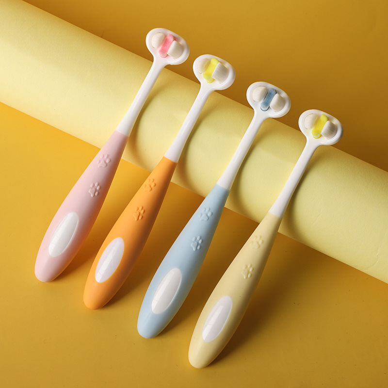 Picture of Three-Sided Stereo Non-Slip Handle 5D Baby Soft-Bristled Children's Toothbrush or Baby Toothbrush