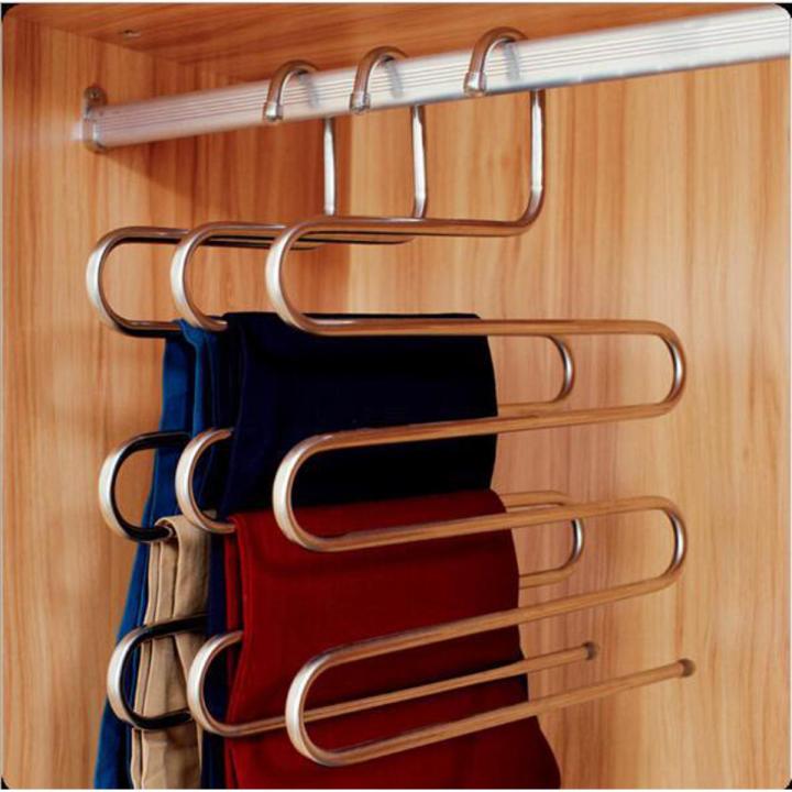Picture of 5 layers S Shape MultiFunctional Clothes Hangers Pants Storage Hangers 1pcs